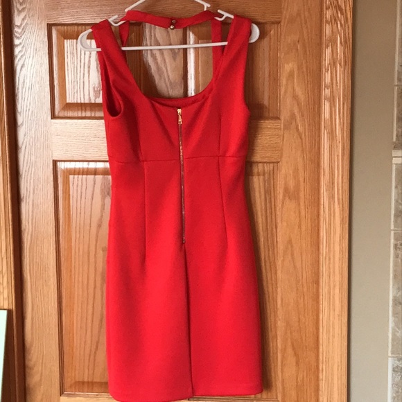 GUESS Red Body-con Halter Scuba Dress NWT (6) - Picture 5 of 9